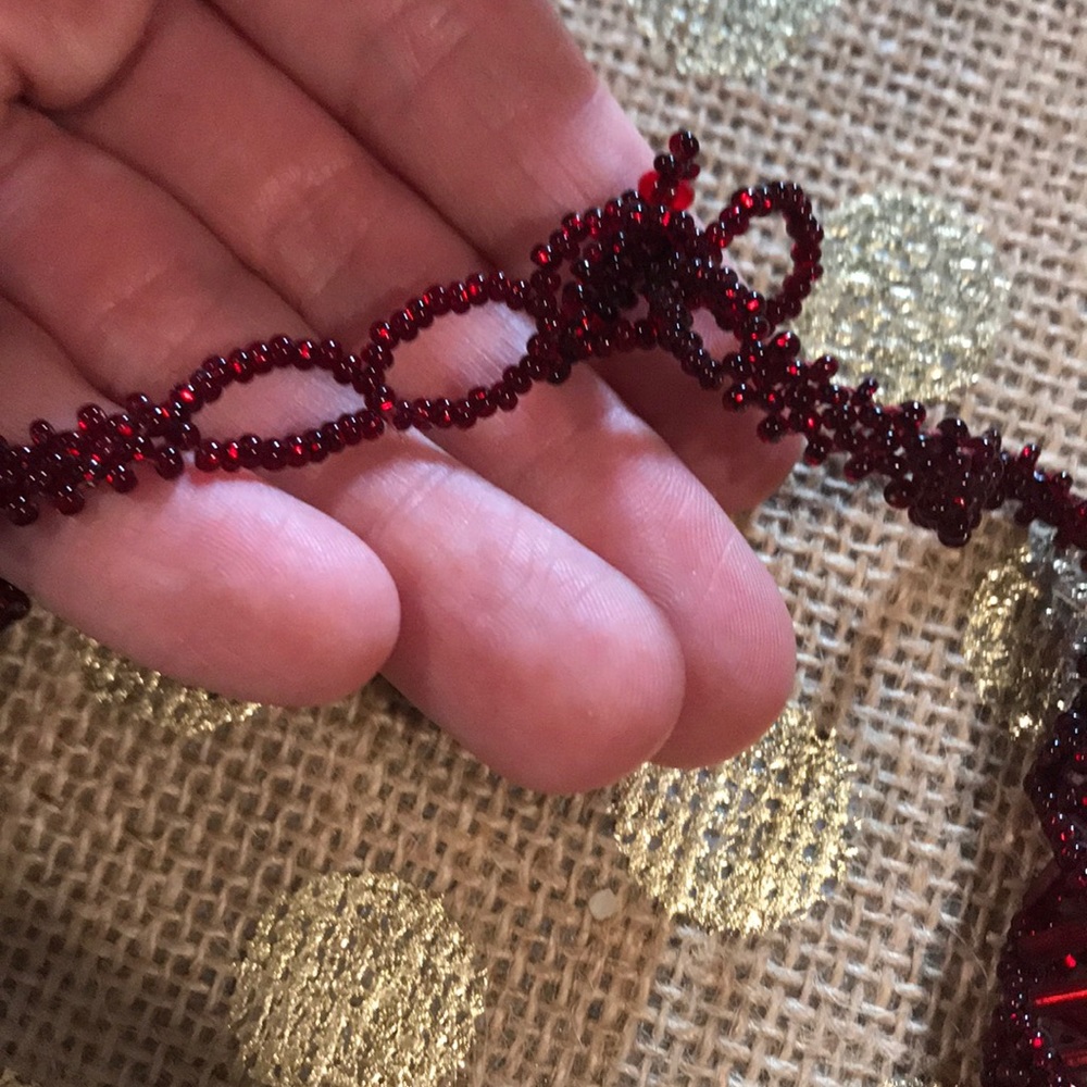 Ruby Red adjustable necklace - Picture 2 of 3